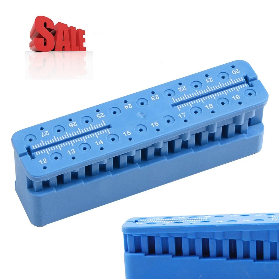 Dental Endo Files Measuring Ruler Block Endodontic Holder Box Autoclavable