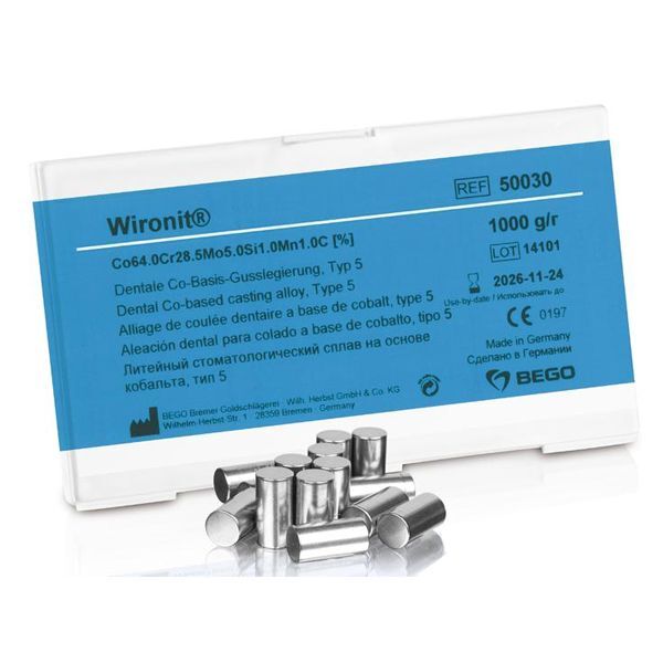 Wironit Co-Based Alloy for Partial Dentures 1Kg. Biocompatible