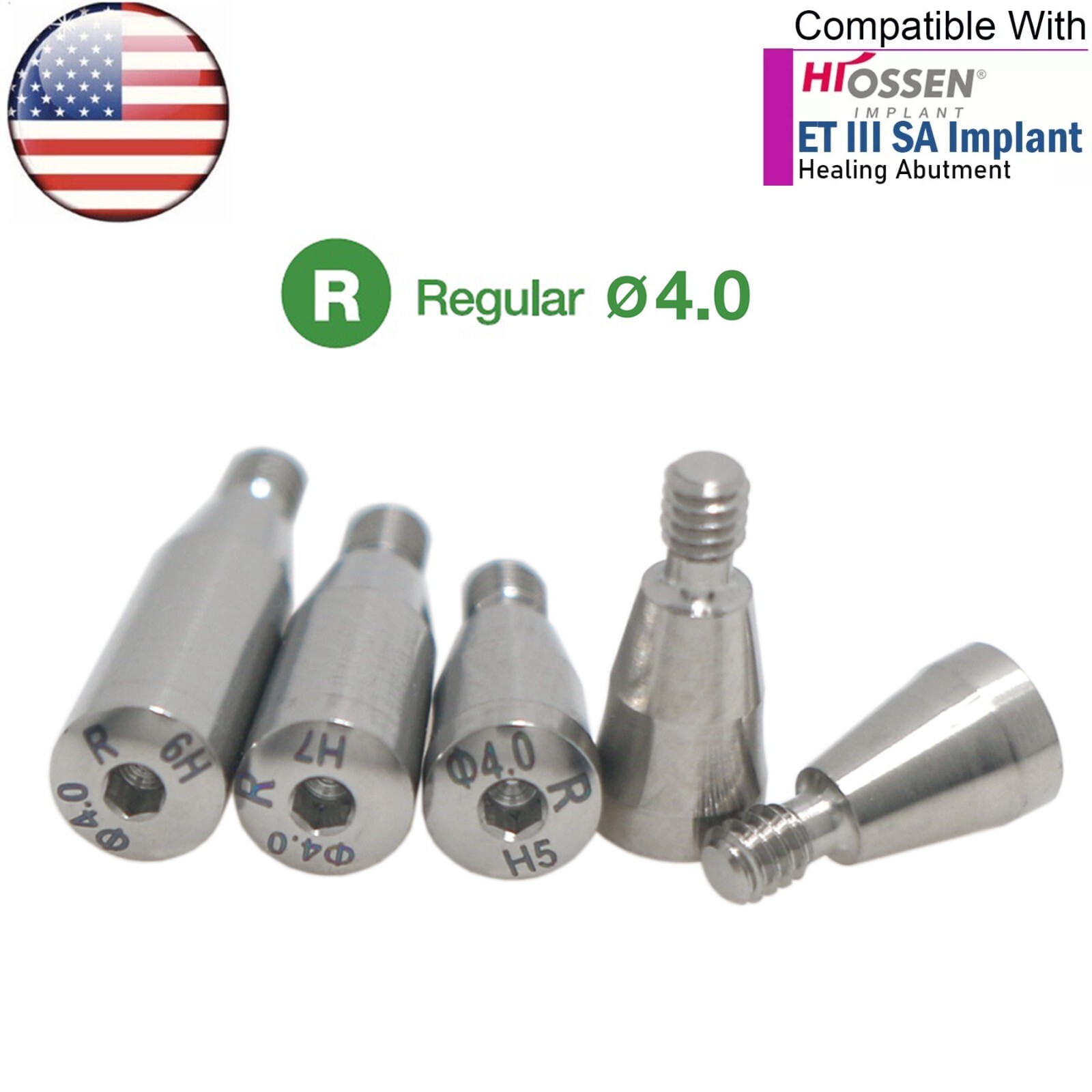 US Dental Healing Abutment Cover Screw Mini/Regular Hex Fit Oss Hiossen Platform