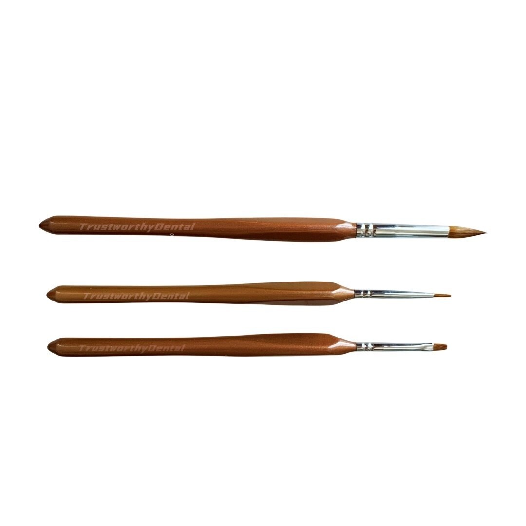 Dental Sable Hair Brush Pen Porcelain Brushes Thin Bold Enamel Silicone Brush