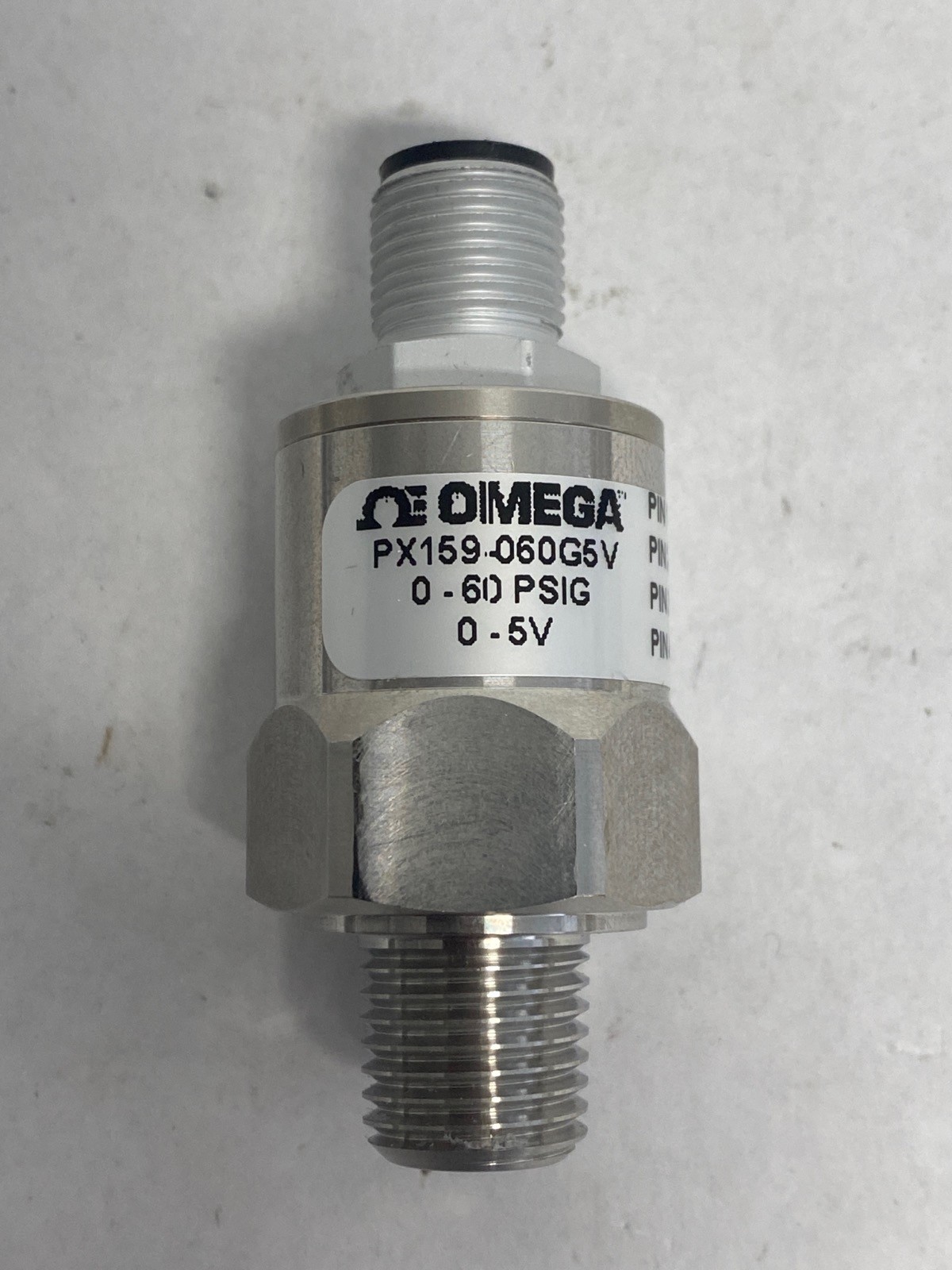 New OMEGA Pressure Sensor Transducer Gauge M12 4-Pin F Connection PX159-060G5V