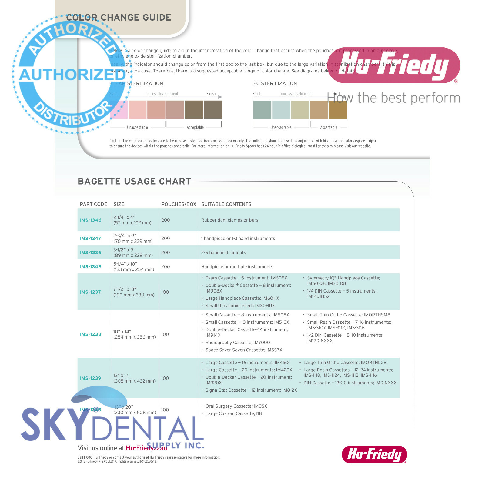 Hu-Friedy Bagette Self-Sealing Sterilization Pouches All Sizes (Optional)