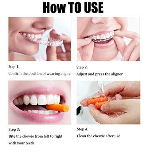 24 Pcs Aligner Tray Seaters Chewies for Aligner Trays Chompers, 6 Colors
