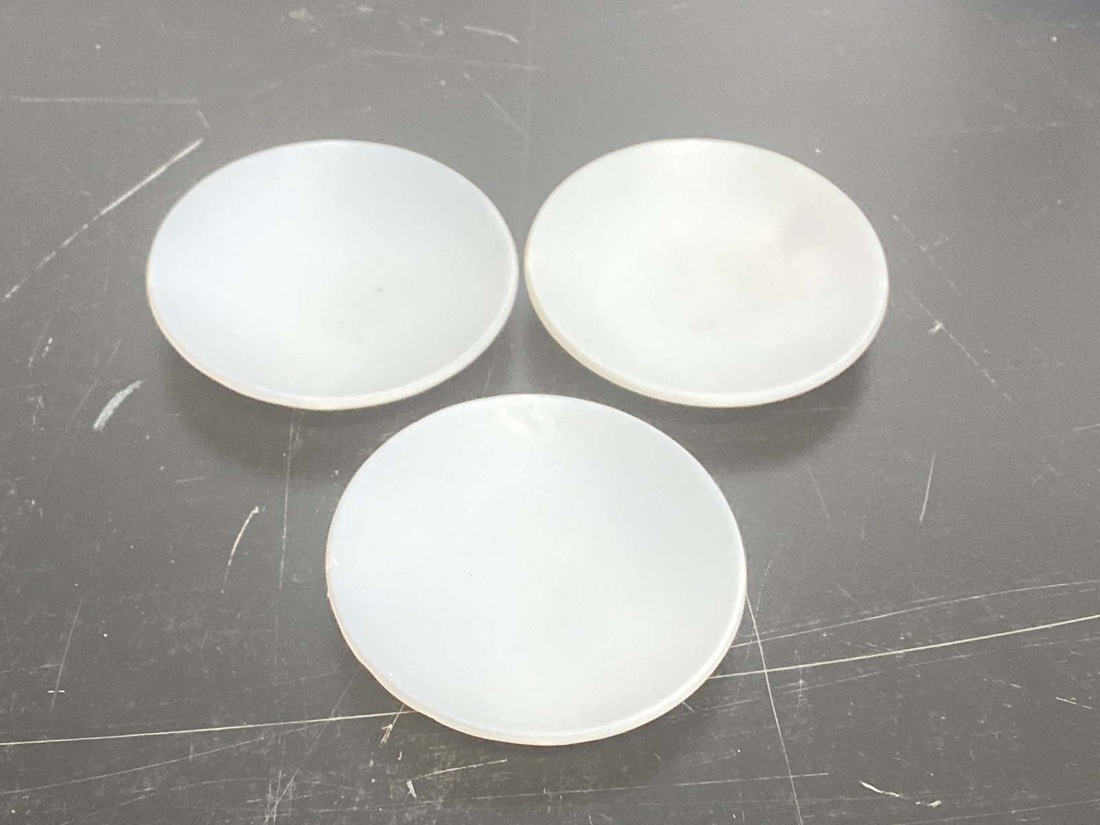 (3) DYNALON Lab 80mm PTFE Watch Glass Covers for 250mL Beakers 315384