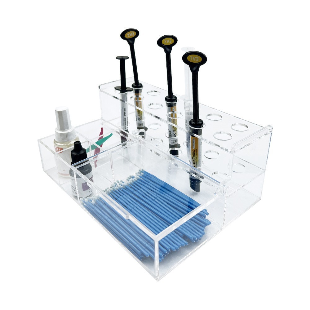 Dental Composite Resin Syringe Storage Holder Acrylic Organizer Applicator Rack
