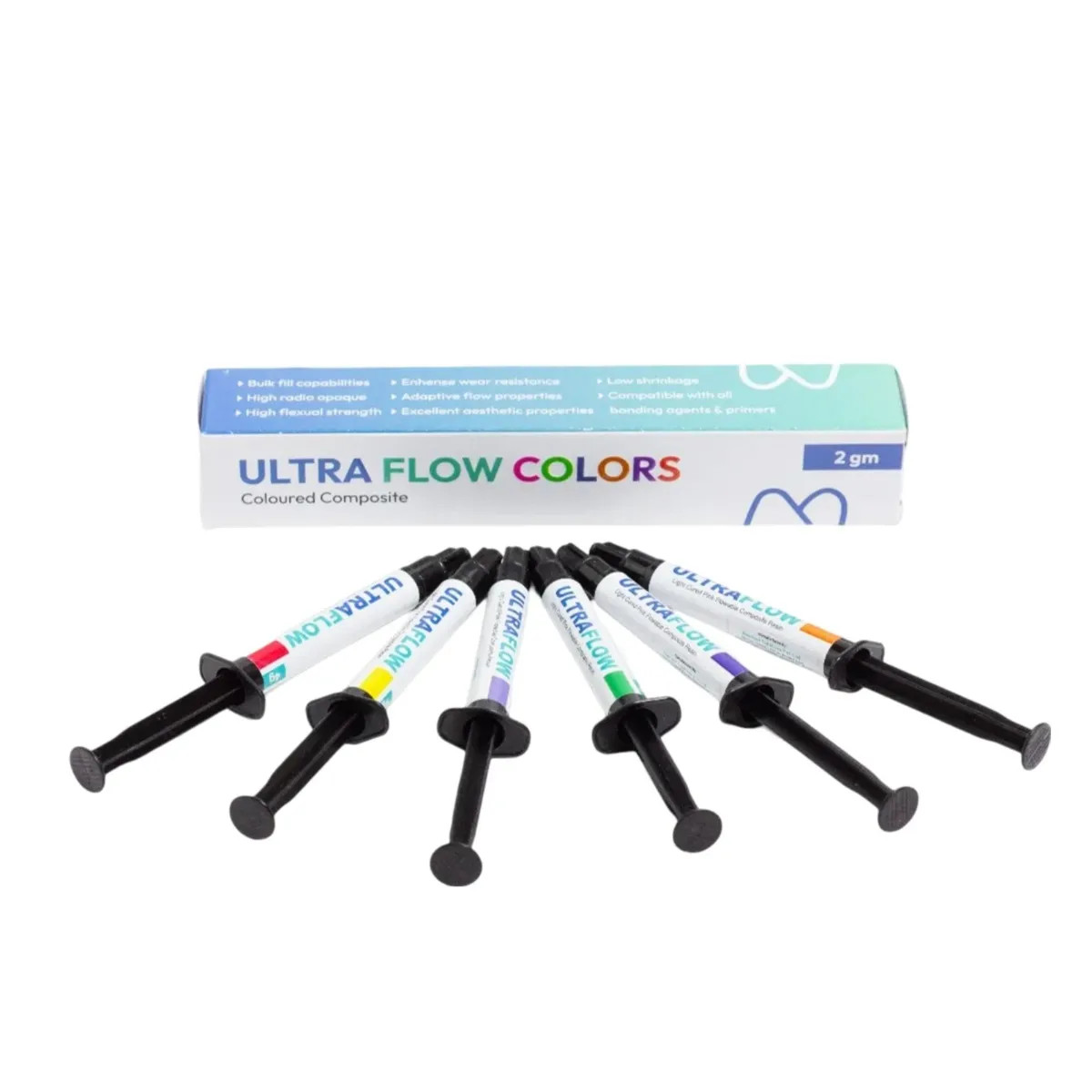 DentAct Ultra Flow Light-Cured Colors Light-Cured Coloured Composite Free Ship.