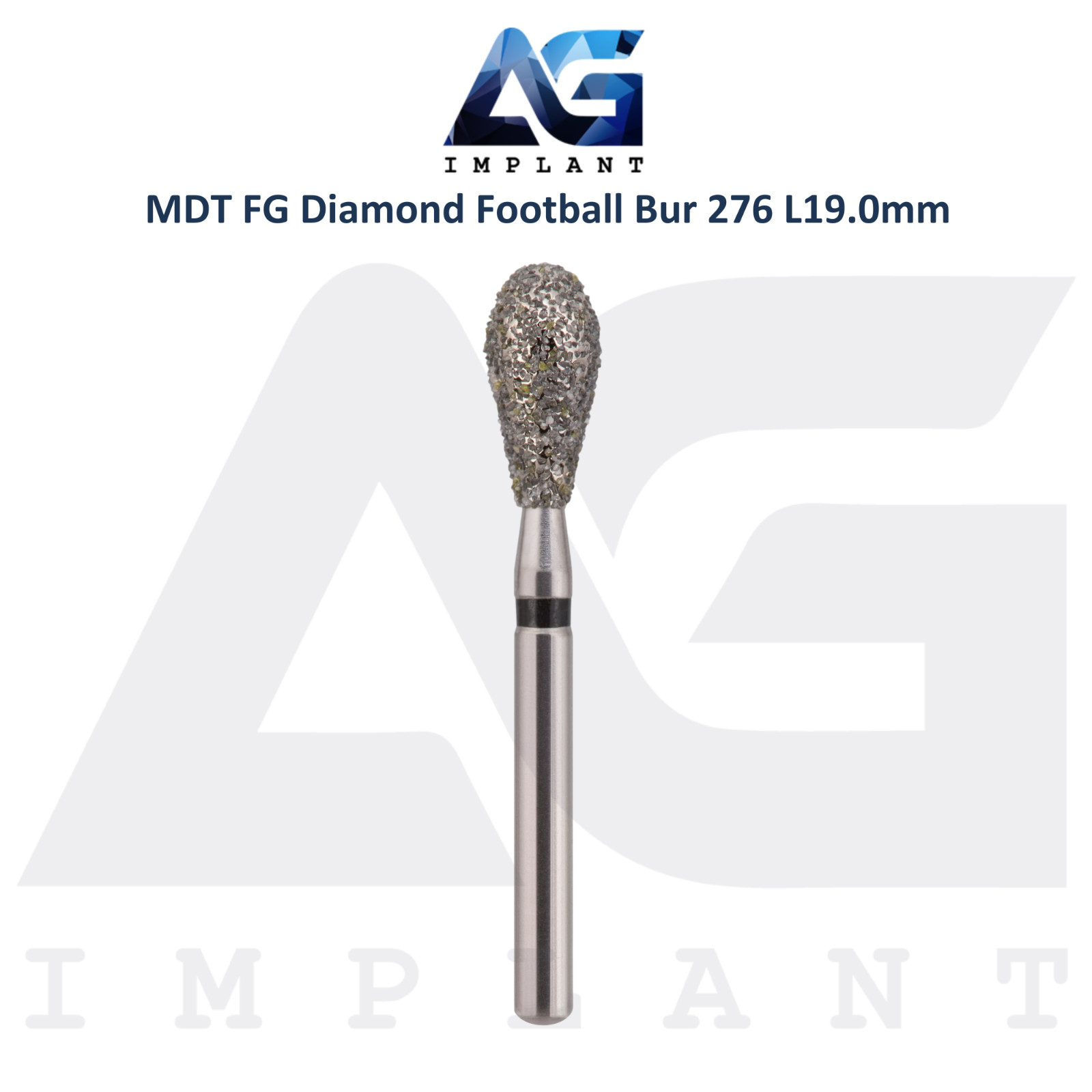 MDT Dental FG Diamond Coated Football Bur 276 L19.0mm Contouring & Shaping