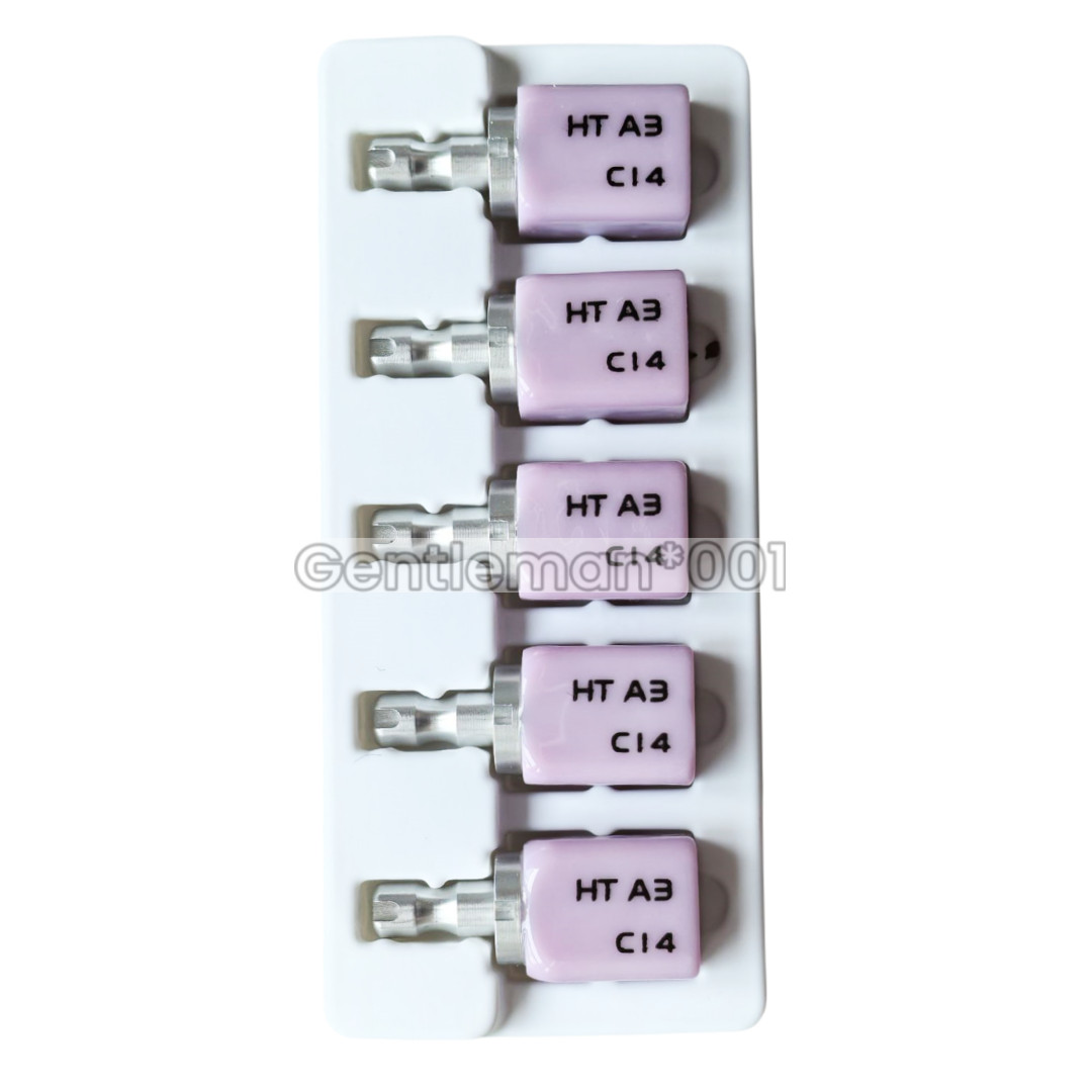 C14 HT Emax Dental Glass Ceramic Lithium Dislicate CAD/CAM Cerec Blocks 5Pcs/Box
