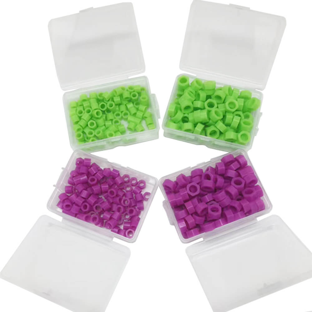 1 Box 100pcs Dental Instrument Code Ring Plain Color Small Sizes 5 colors