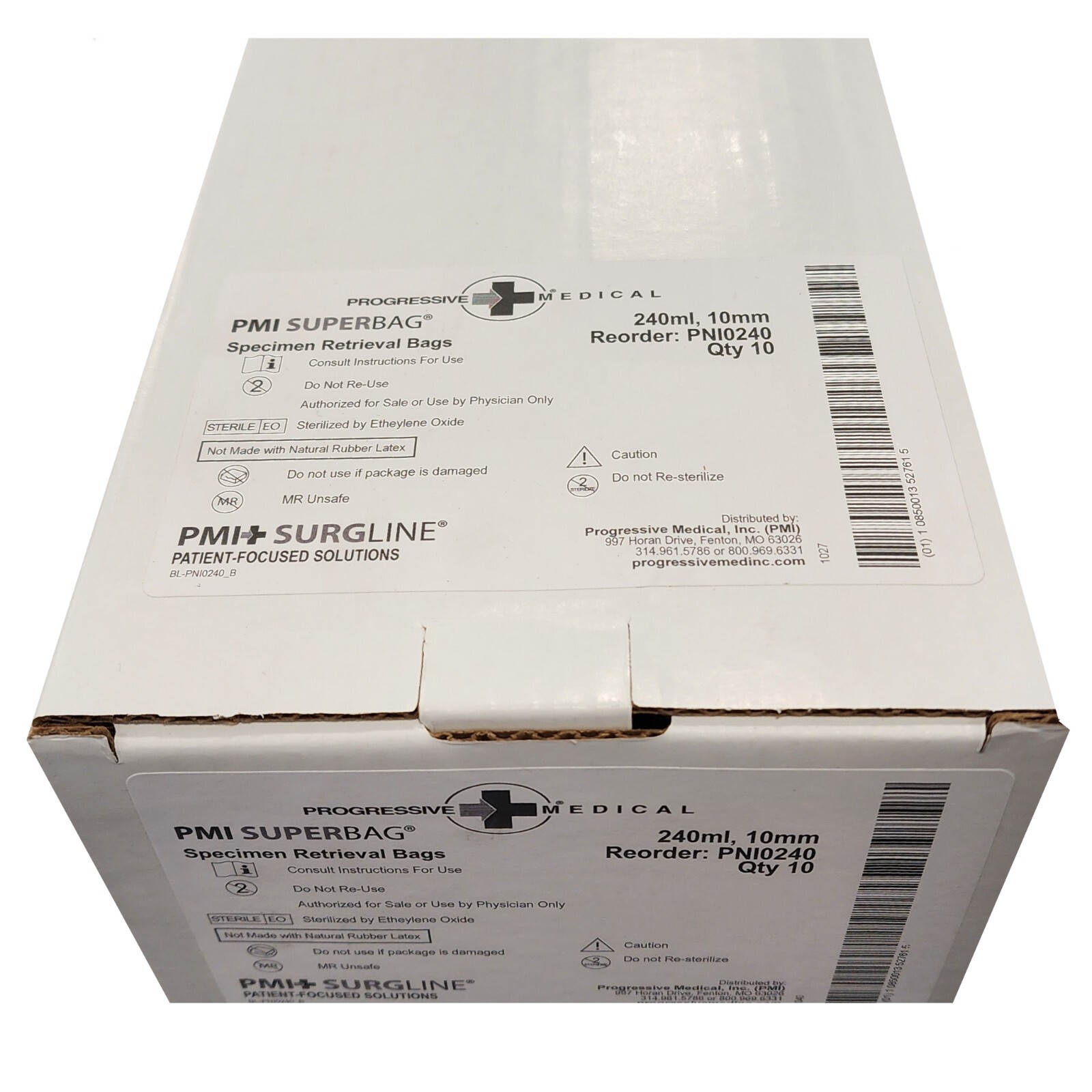 *10-Packs* Progressive PMI SUPERBAG Specimen Retrieval Bag 240ml PNI0240