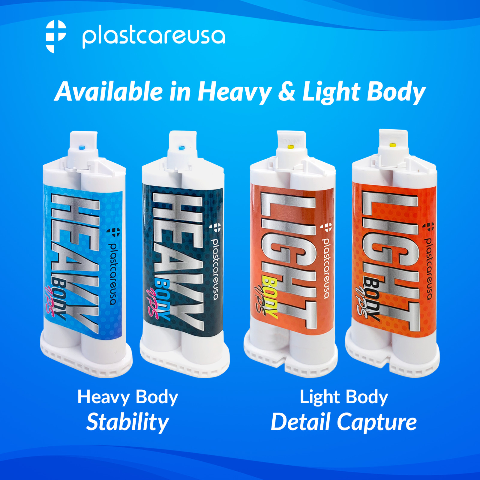 4 x Heavy Body Regular Set Dental Vinyl Polysiloxane Impression Material VPS PVS