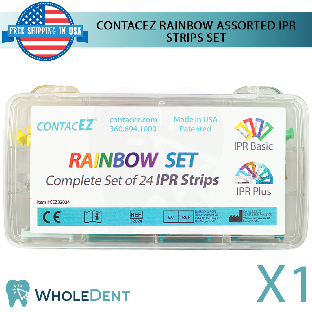 ContacEZ Rainbow Set Assorted IPR 24 Strips Orthodontic Interproximal Reduction