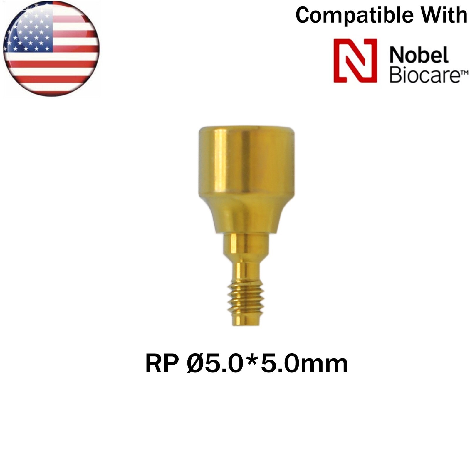 US Dental for Nobel Active Healing Abutments RP NP ∅3.6/5.0/6.0 H3/5/7mm