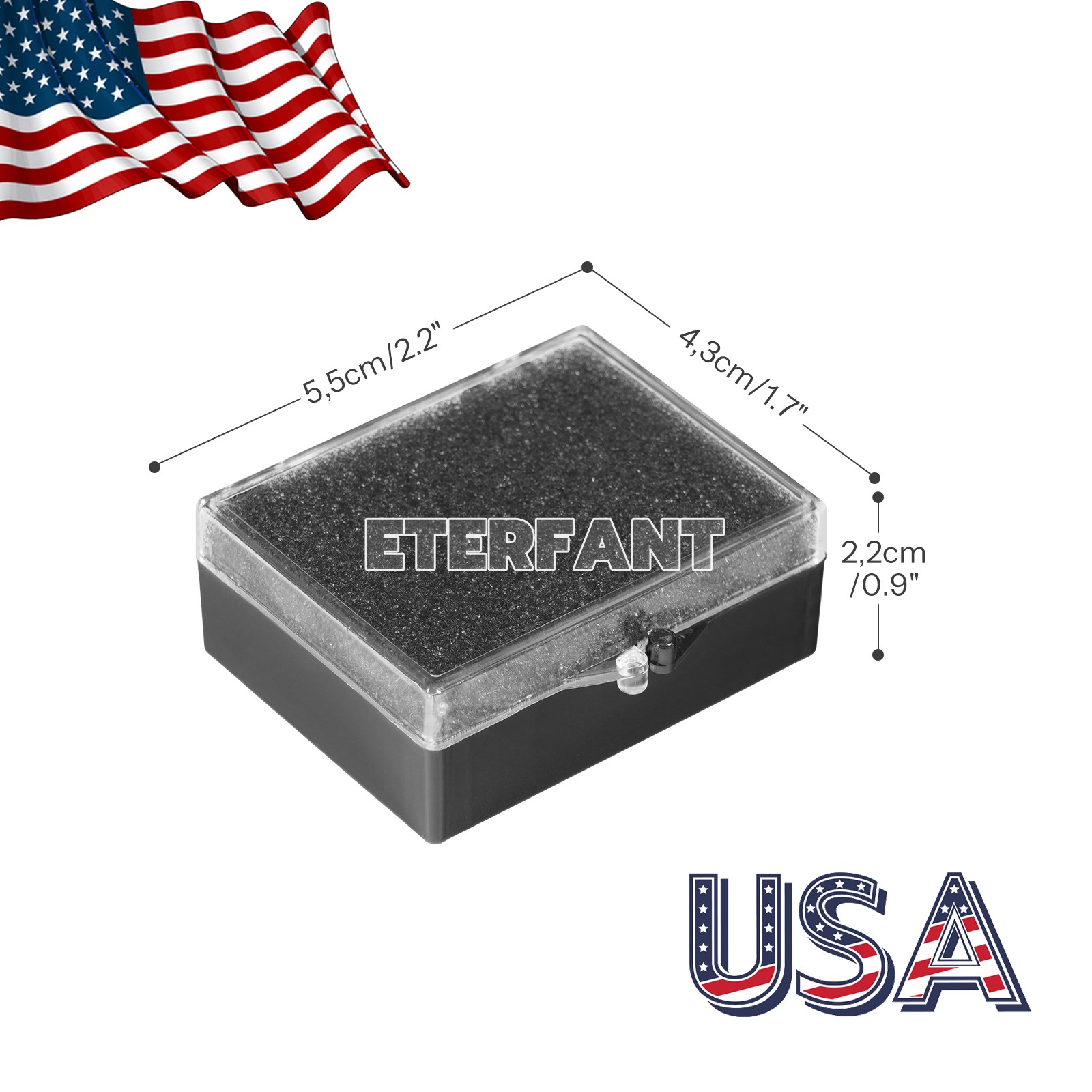Dental Lab Crown/veneers/Bridge Boxes- 2″ – Clear Top with Sponge Fillers 500pcs