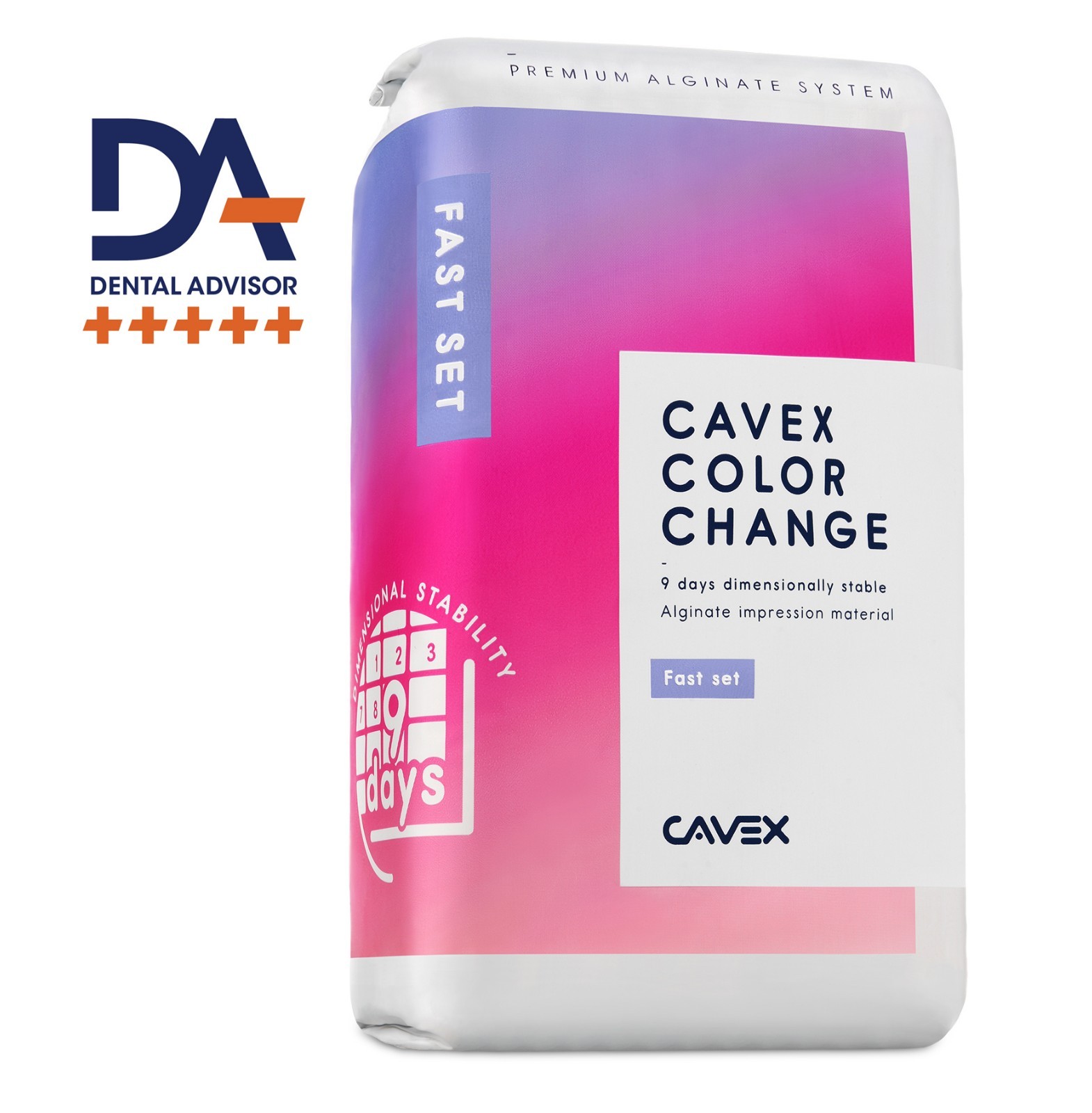 Cavex ColorChange Alginate Material, Fast Set 500g Dust‑Free (Pack of 3)
