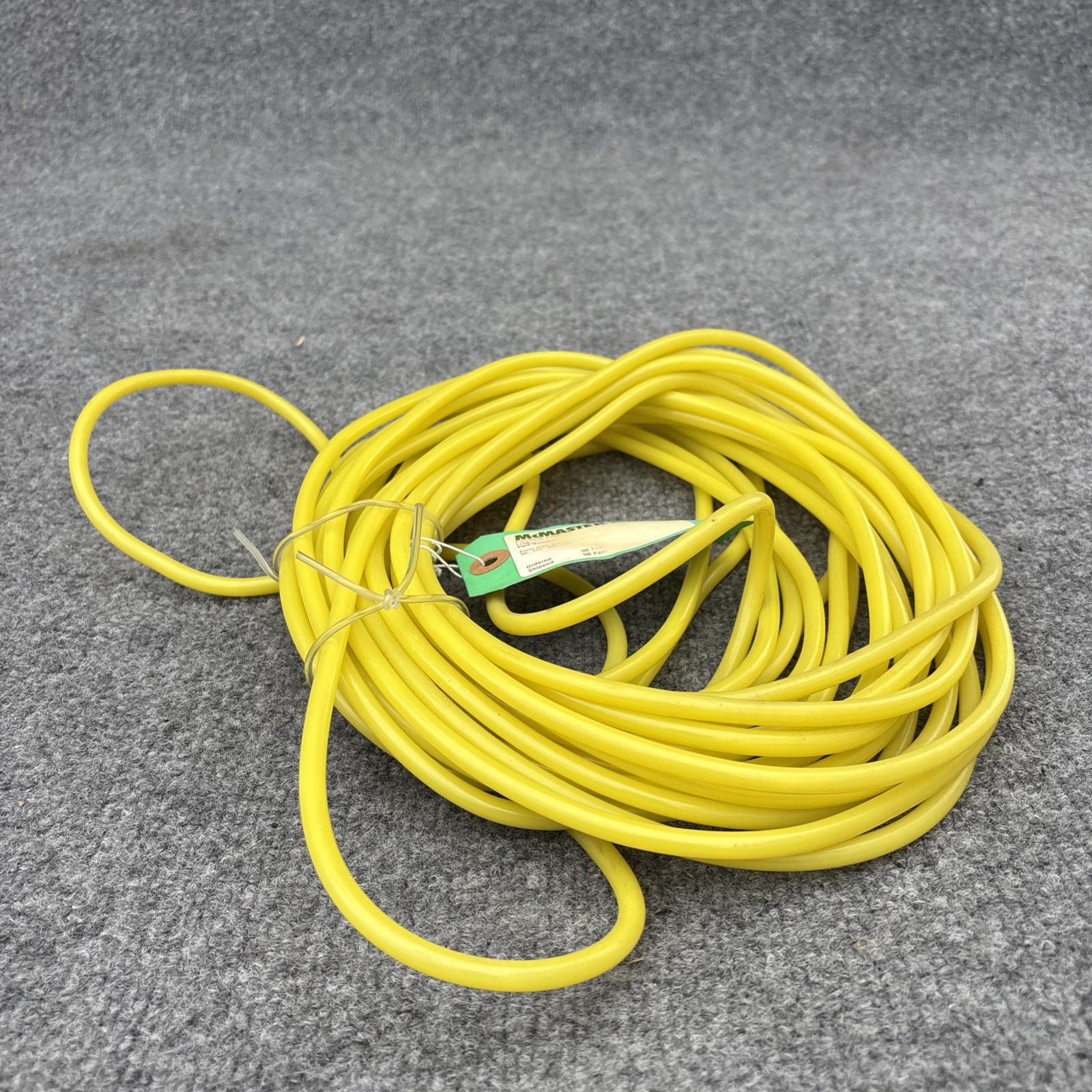 Yellow Firm PVC Plastic Tubing 1/8″ ID 1/4″ OD Yellow 9446K21 (50ft)