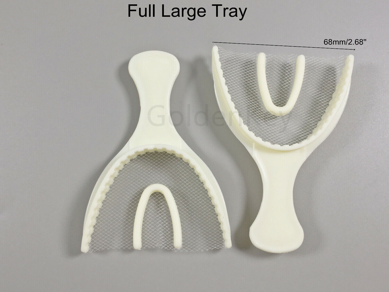 Dental Disposable Trays Impression Bite Registration White Blue Tray Net Mesh
