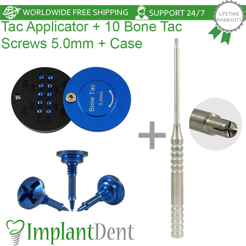 10 Bne Tac Screws 5.0mm + Applicator + Case Guided Bon Regeneration GBR System