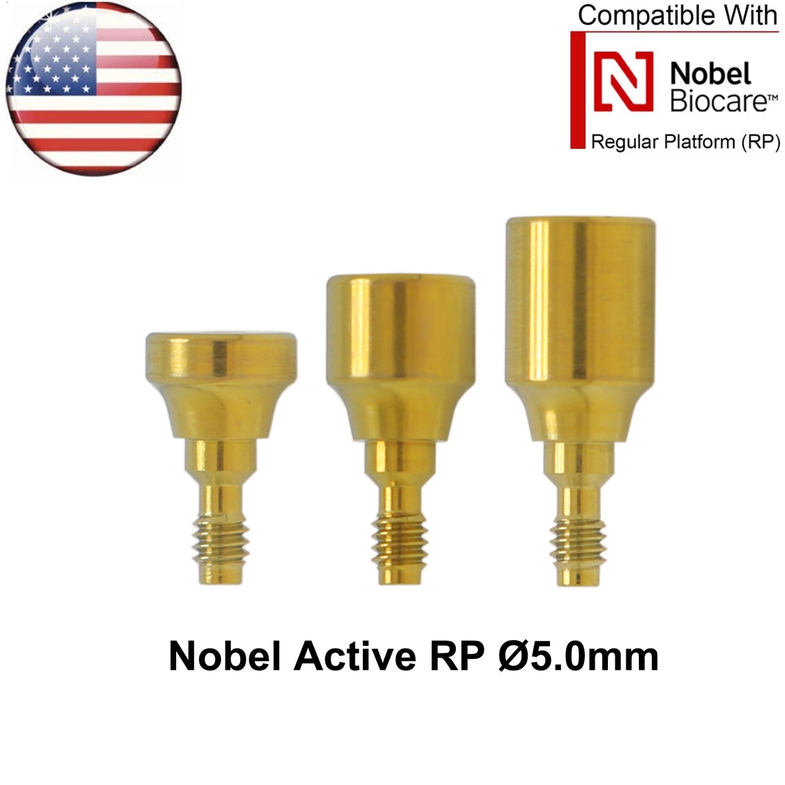 US Dental Healing Abutment Cap NP/RP Compatible Nobel Biocare ∅3.6 ∅5.0 ∅6.0