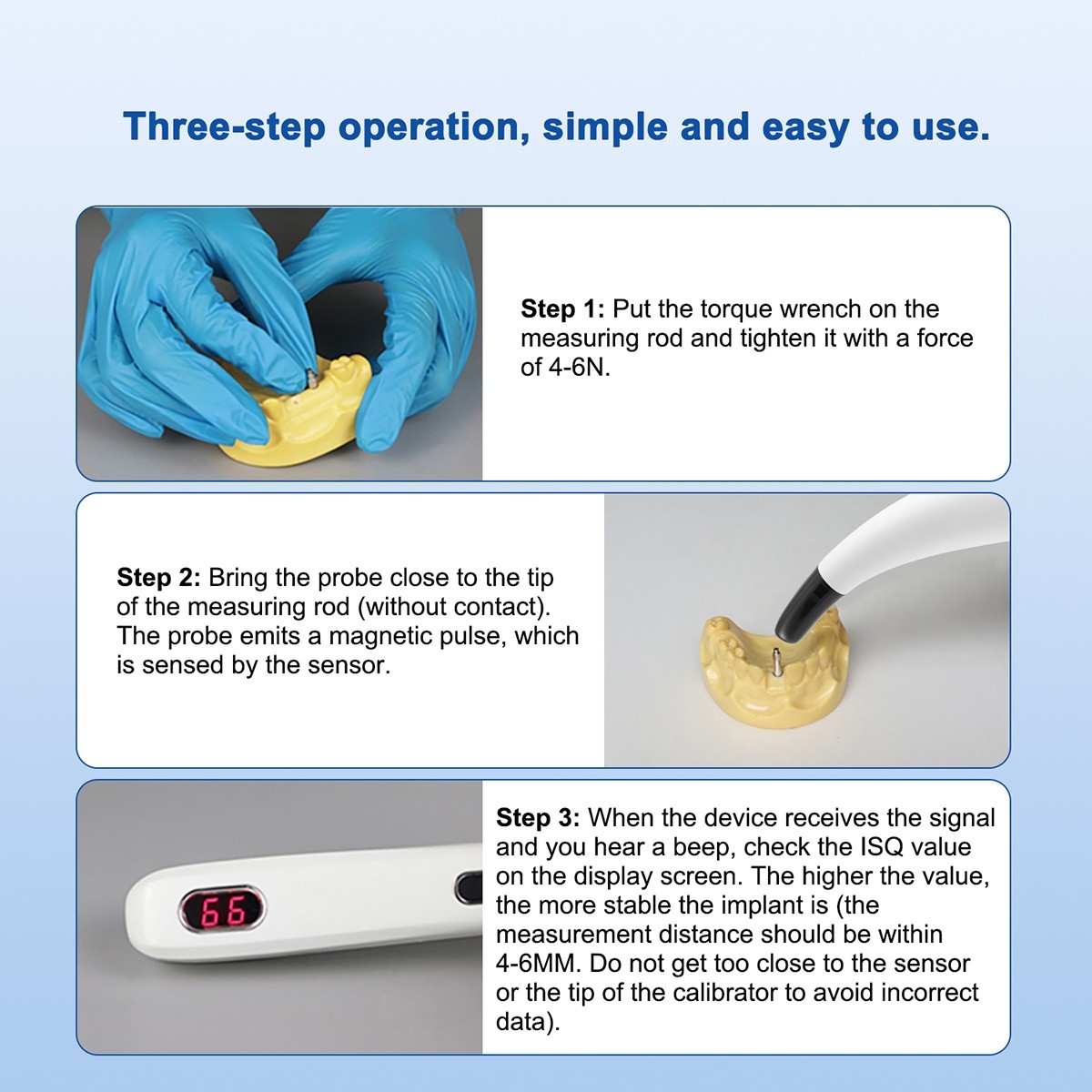 Dental Implant Stability Meter ISQ Osseointegration Beacon Measurement System