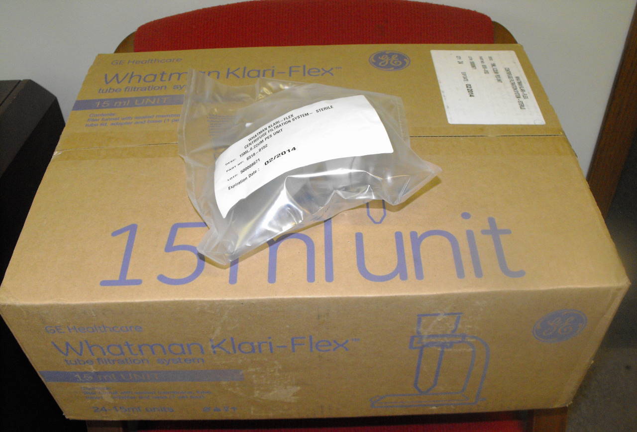 Whatman – Klari-Flex – Tube Filtration System, Cat.#6518-0152 – New case of 24