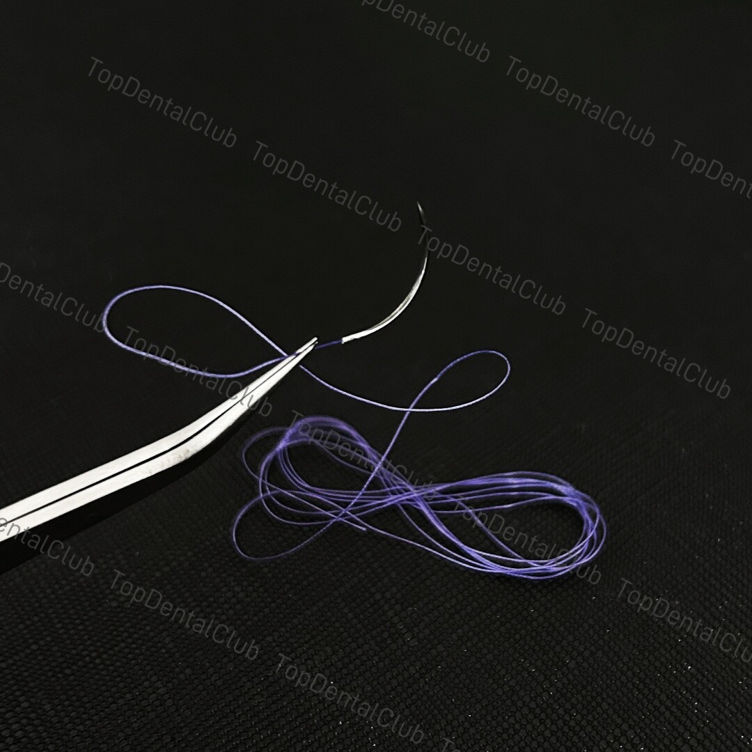 PGA USP 4-0 Dental Synthetic Absorbable Oral Surgical Suture 3/8 Reverse Cutting