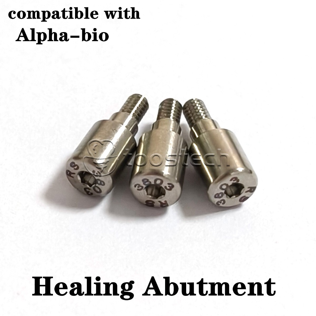 Dental Healing abutment compatible with Alpha-BIO platform D3.8/D5.5