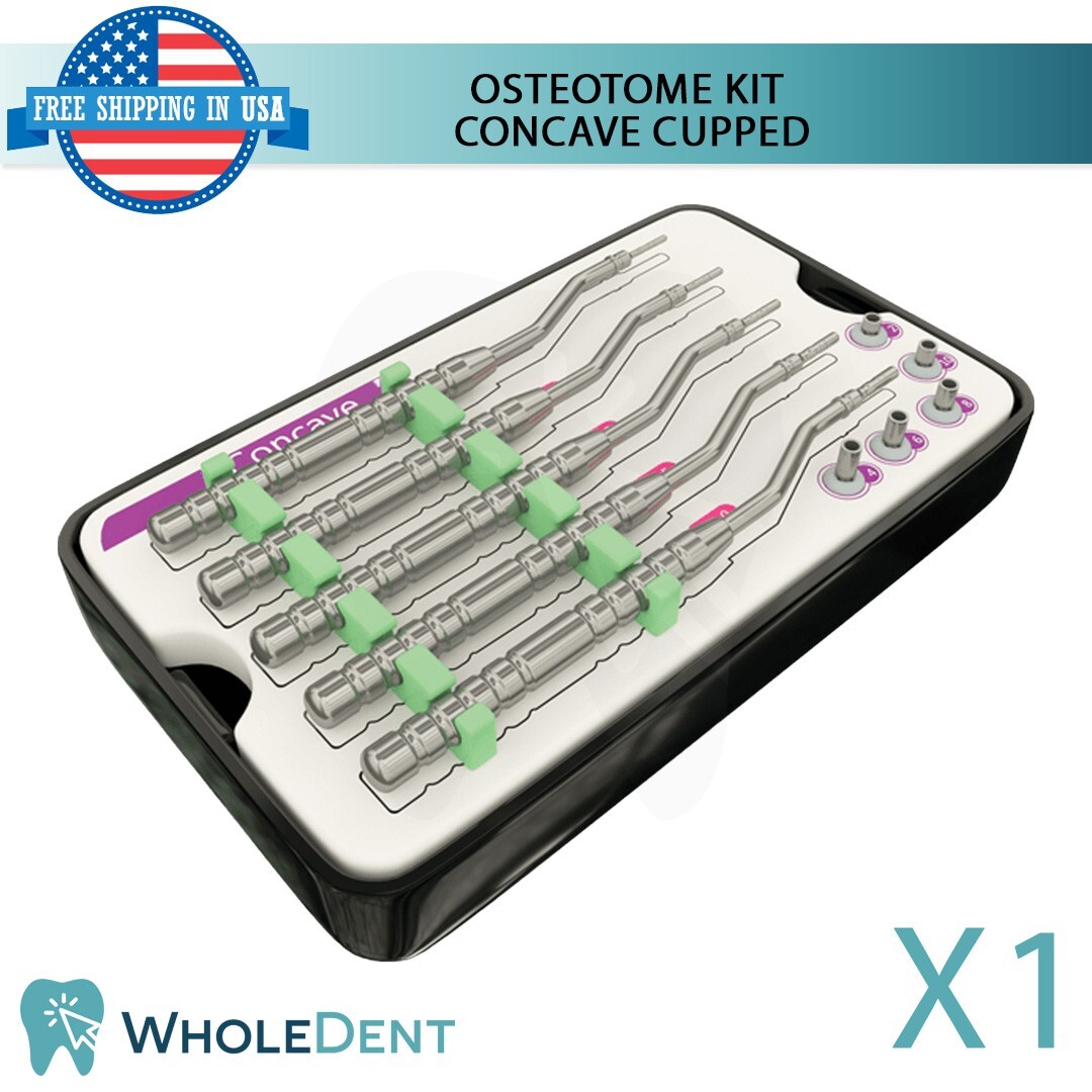 Surgident SD Osteotome Kit Concave Cupped Dental Dentistry Tool Instrument