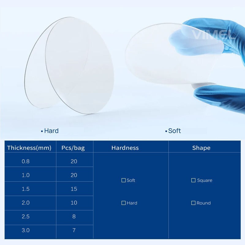 Dental Lab Splint Sheet Thermoforming Materials Round Hard 1.5mm Vacuum Forming