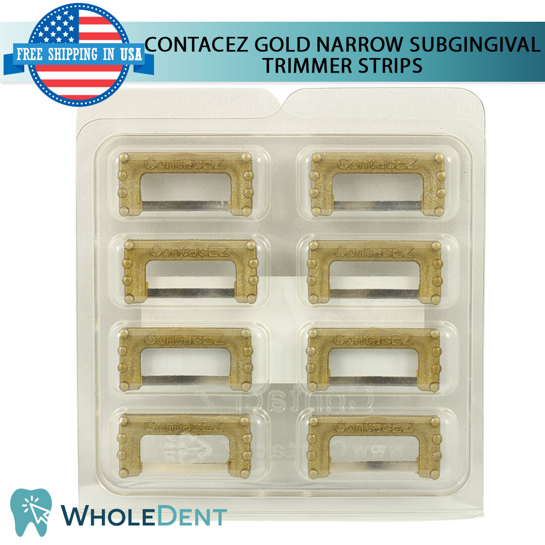 ContacEZ Gold Narrow Subgingival Trimmer 8 Strips Dental Restorative Cement