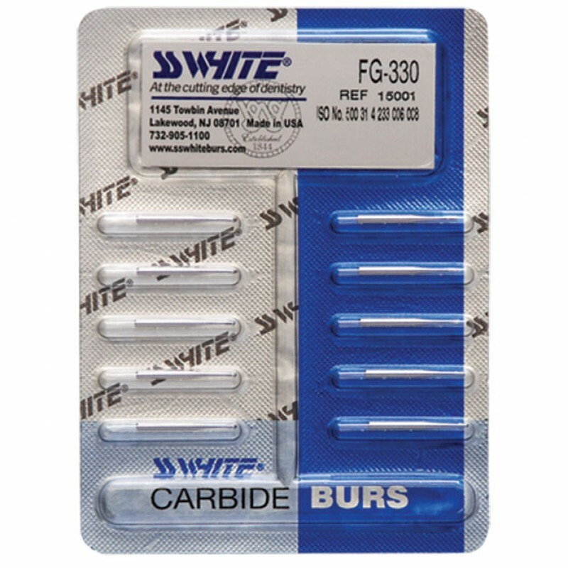 SS WHITE Dental Carbide Burs FG 330 Pear Shape (pack of 10) (multiple qty)