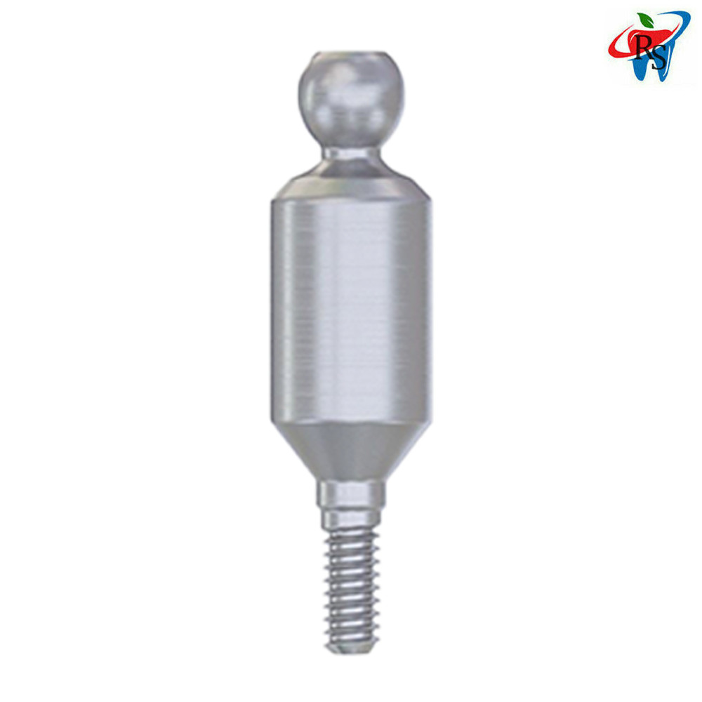 5pcs Dental Prosthetic Straight Ball Attachment Abutment Internal Hex 2.0mm NP