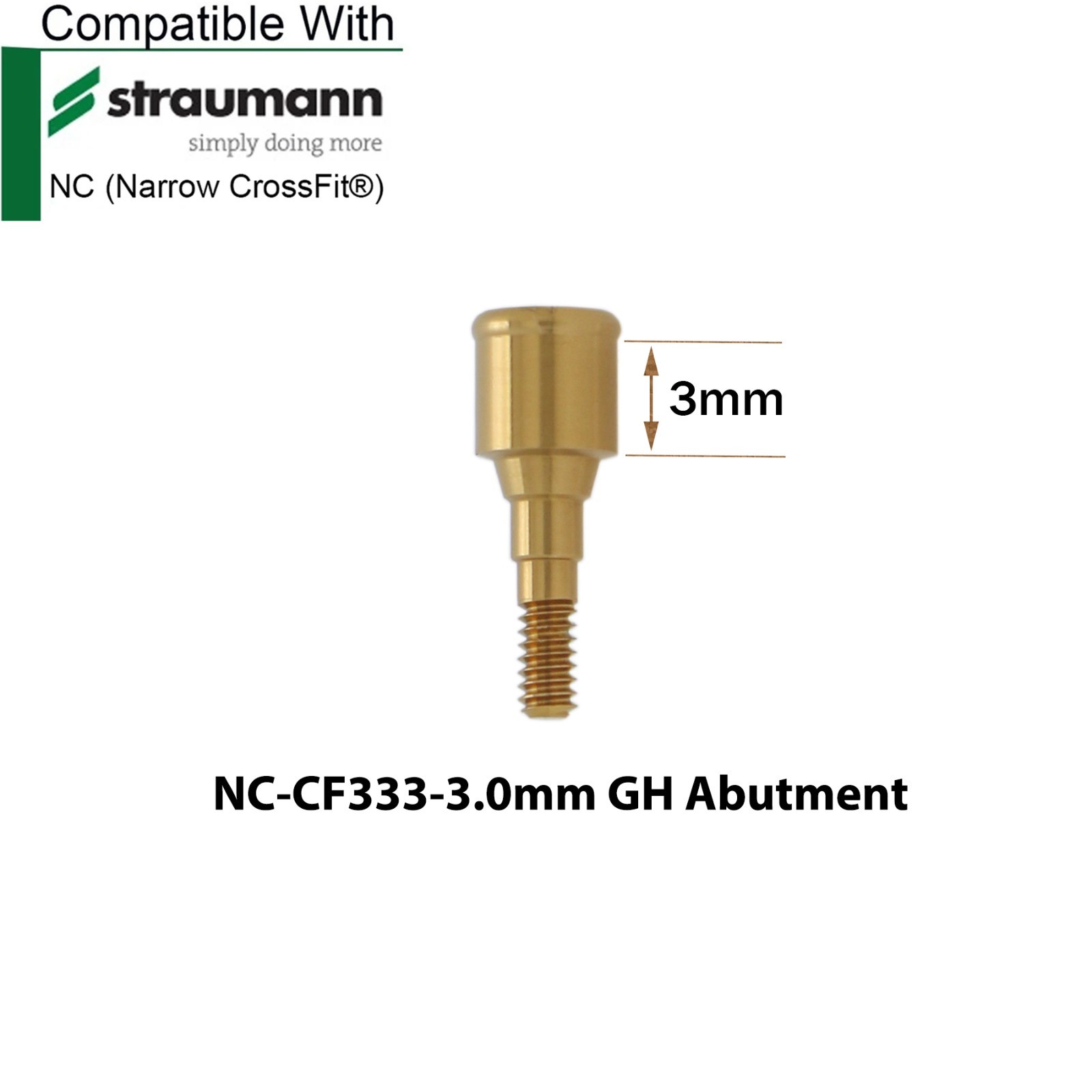Dental Overdenture Locator Abutment 1-5.0mm GH Fits ITI Straumann NC/RC Implants