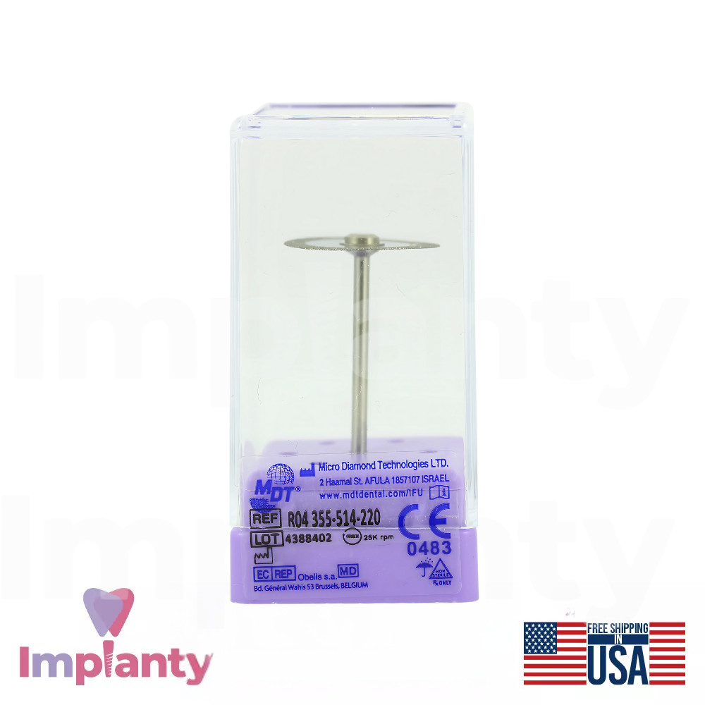 MDT Dental Diamond Coated Double Sided Super Flex Disc With Riveted Mandrel
