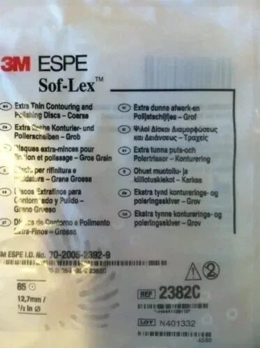 5 X 3M Sof-Lex soflex Discs Pack of 30 Orange Series 2382C Coarse 1/2″ 12.7mm fs