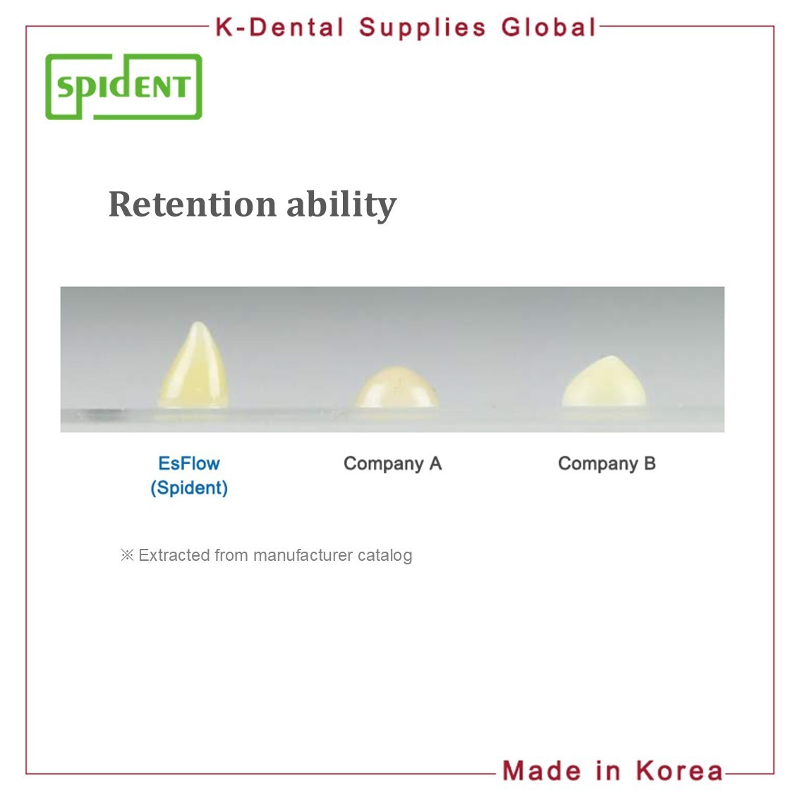 Spident EsFlow Dental Light Cured Flowable Composite 2g x 2ea
