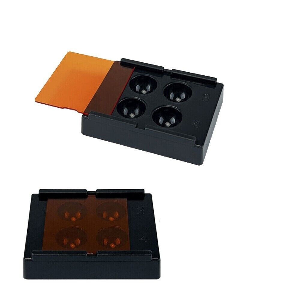 Dental Veneer Storage Box Teeth Patch Shading Light Retainer Molar Box 4 Holes