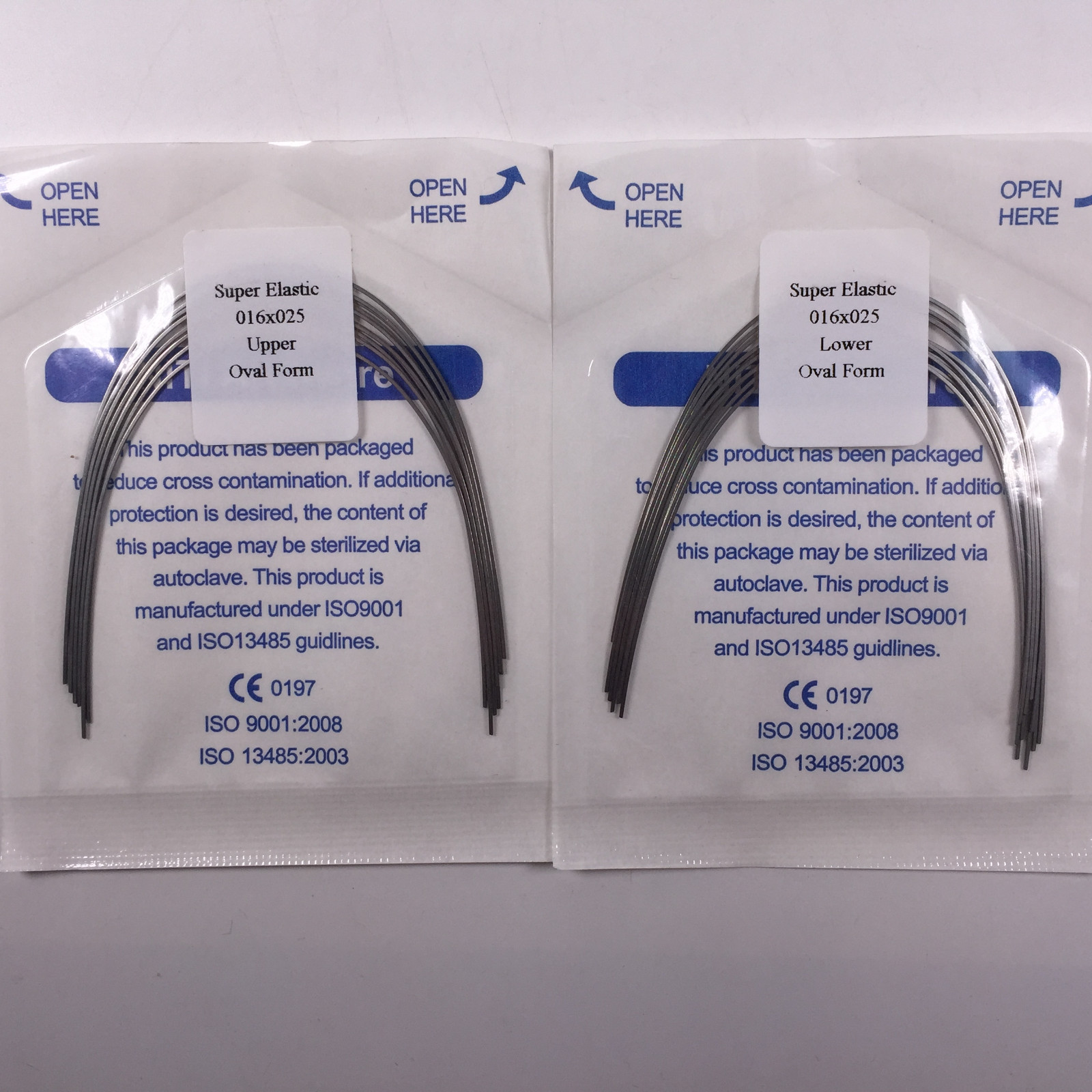 Dental Niti Super Elastic Arch Wires Rectangular Orthodontic Oval Ovoid Form