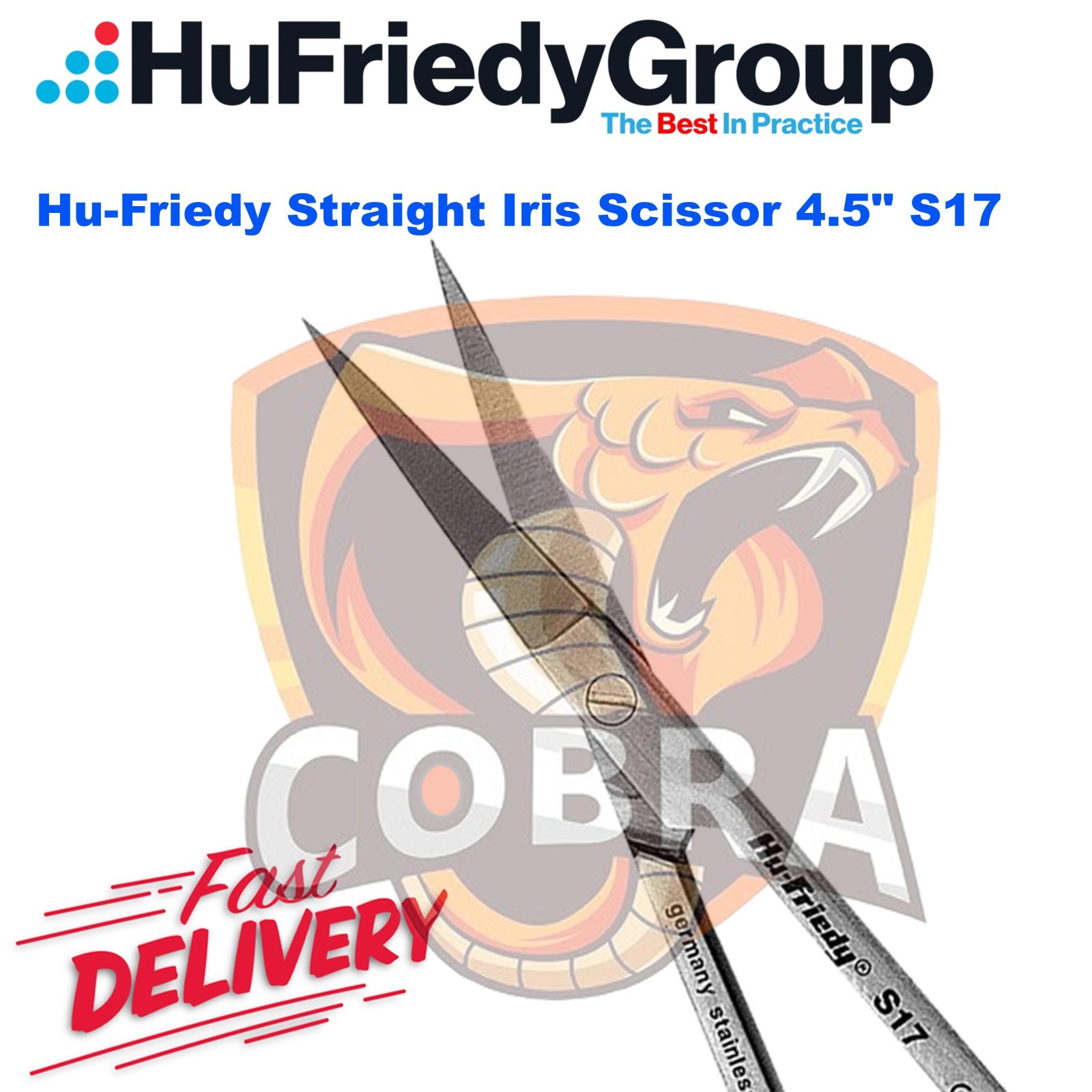 HuFriedy Iris, Straight/Delicate, Super-Cut, Black Line S17 – S17SC – S17SCX