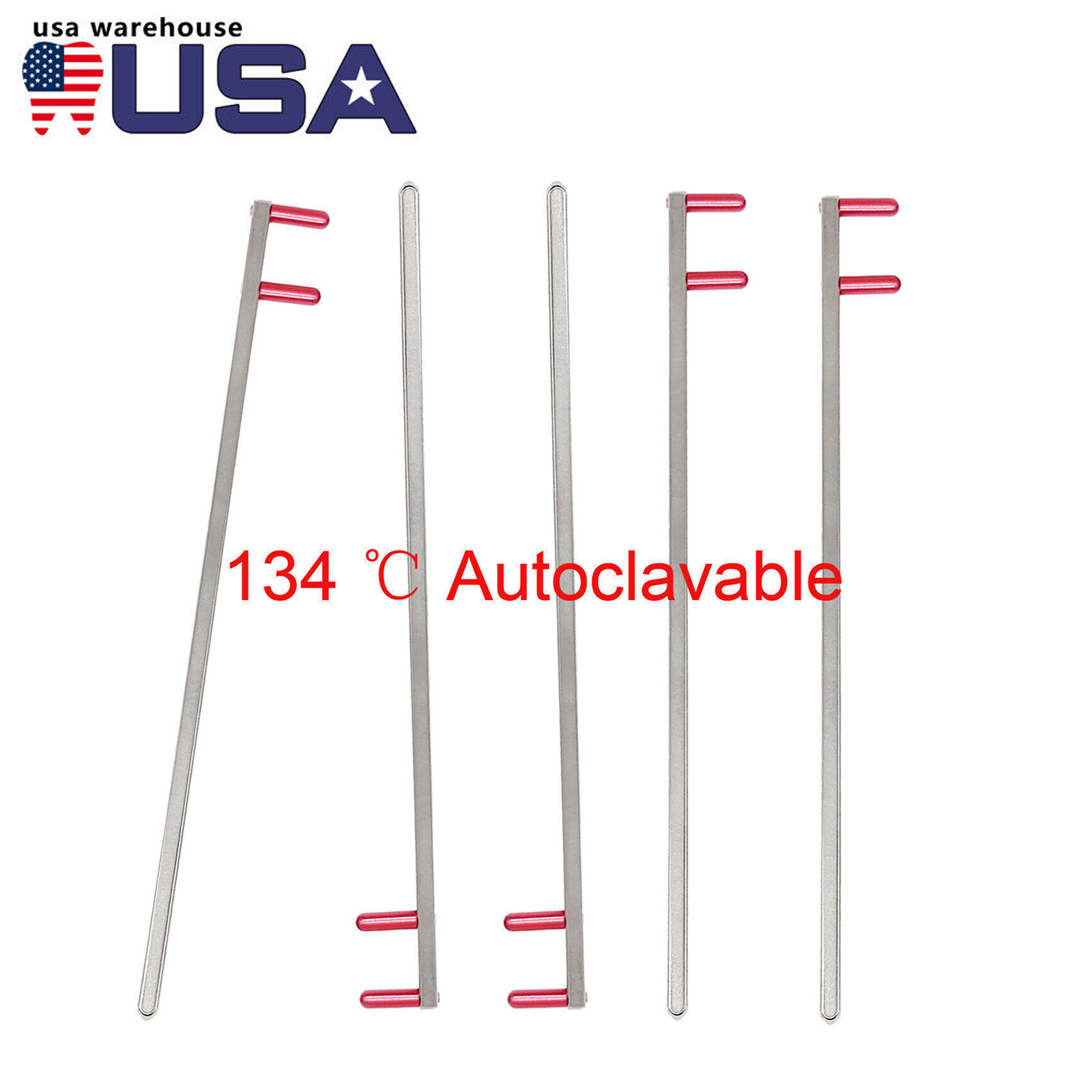 USA 1-20 Dental XCP X Ray Holder Bite Bitewing Indicator metal bar Arm Red 134 ℃