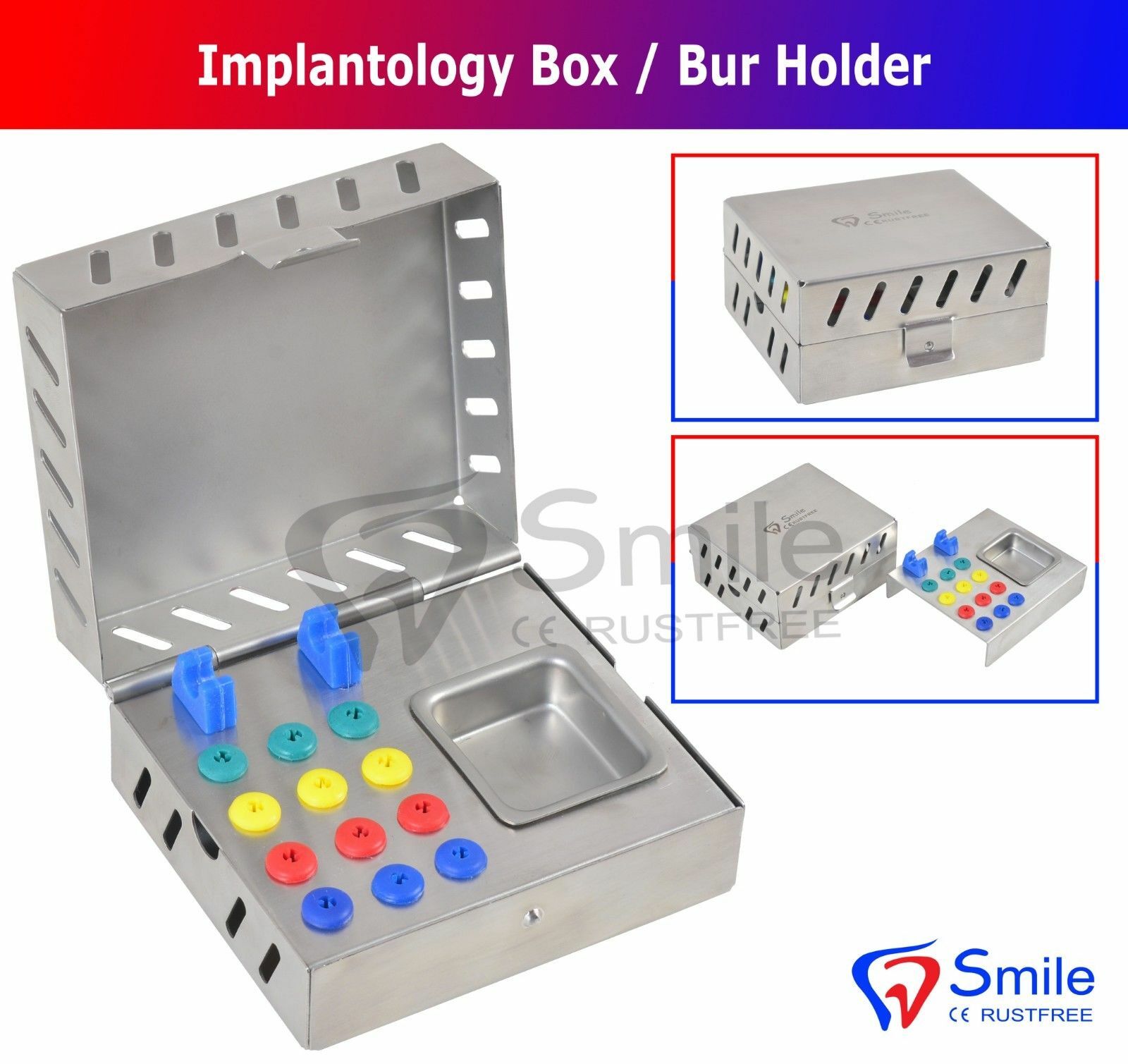 Dental Implant Tools Empty Sterilization Box SD Instruments CE British Brand