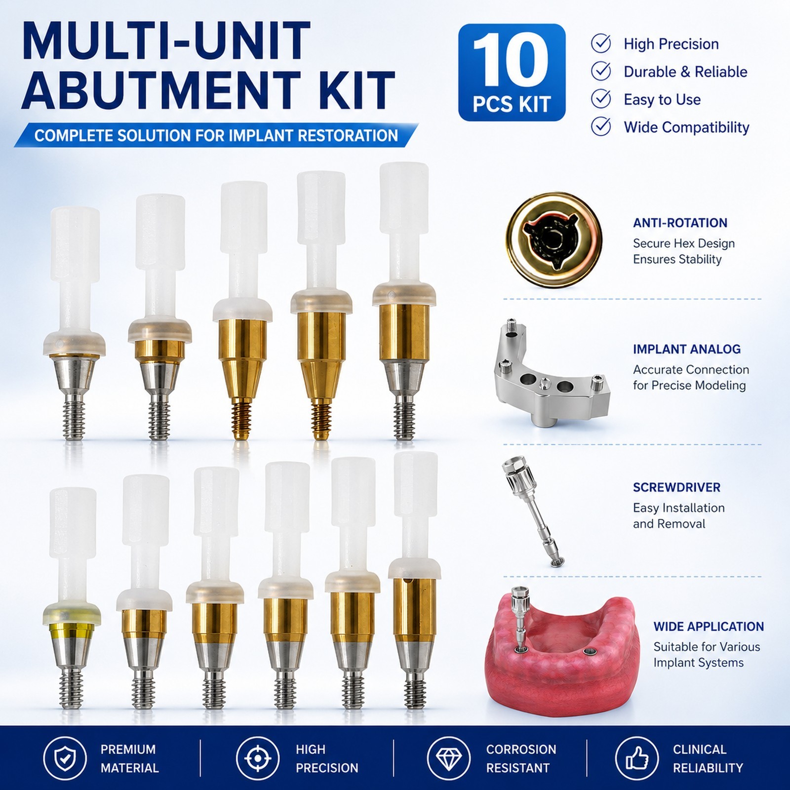 US Zest Nobel Biocare Active Locator Abutment NP/RP Implant Conical Connection