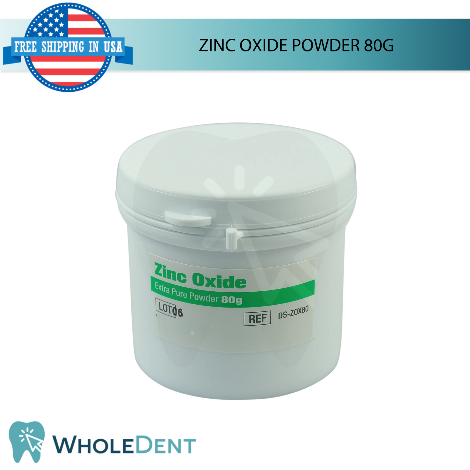 Zinc Powder 80g Temporary Dressing Cement Pulp Capping Dental Restoration