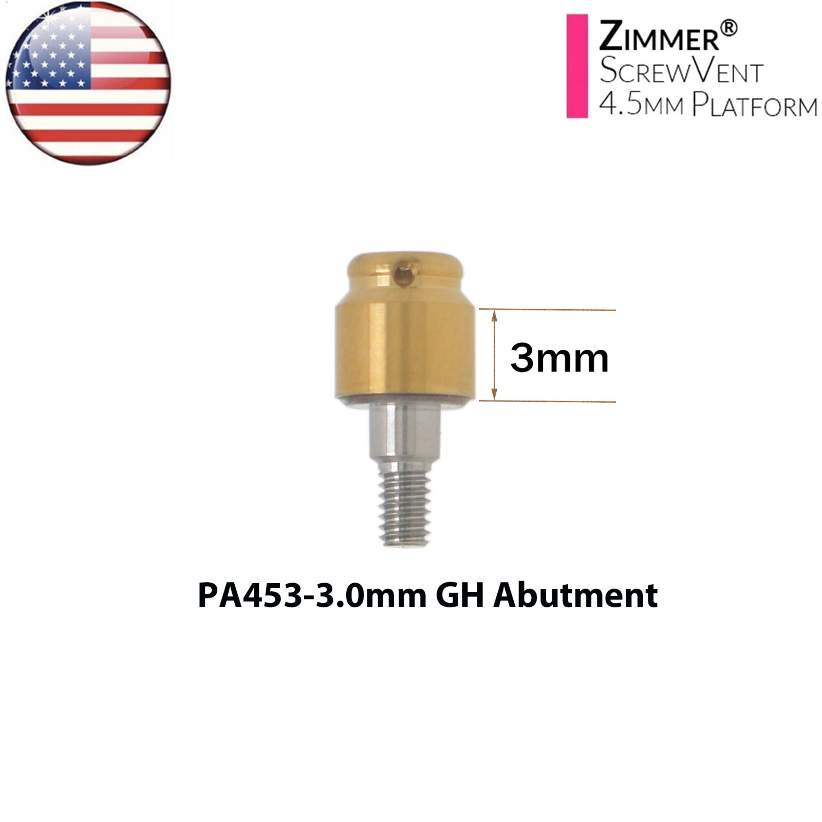US Overdenture Locator Abutments For ZIMMER Screw-Vent 3.5/4.5mm BEGO MIS Adin