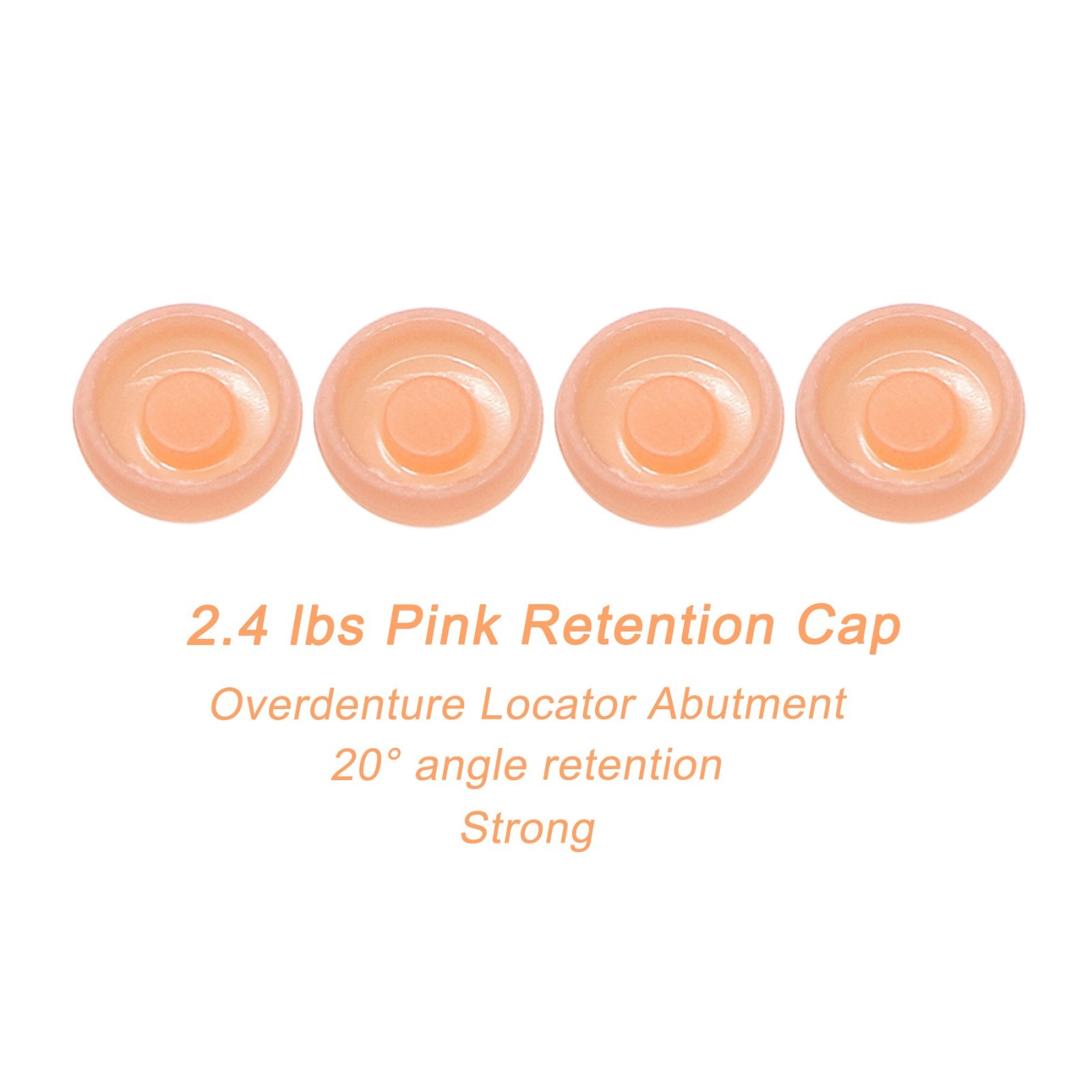 US 20Pcs Dental Overdenture Retention Cap Inserts Set for Locator Abutment