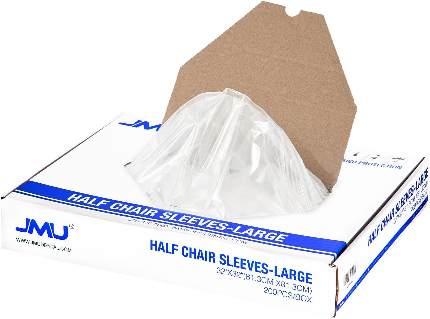 200Pcs Dental Half Chair Cover, 32″ x 32″ Disposable Clear Plastic Sleeve