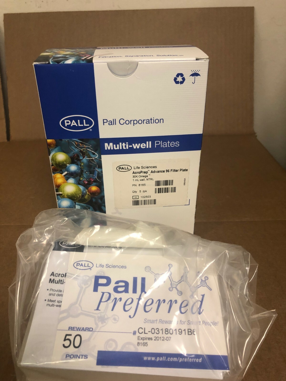 Pall 8165 Life Sciences Acro Prep 96 Filter Plate Omega 30 k 1 mL well 1pk