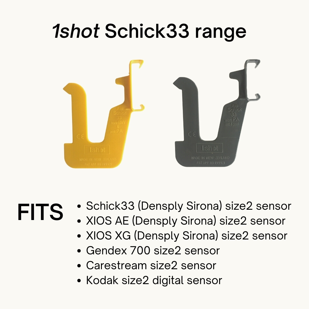 1shotdental X-ray holder size2-fits, Schick33/SchickAE/Gendex-700 4xHorz&4xVert
