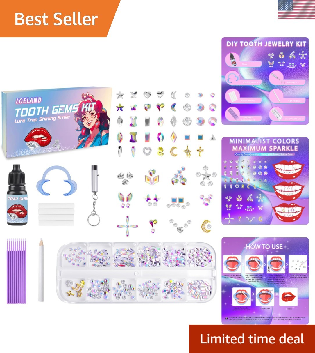 Professional Tooth Gems Starter Set – Create Your Unique Smile Effortlessly