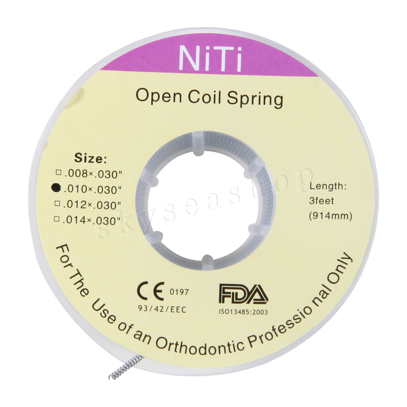 10 Roll Dental Orthodontic Niti Open Coil Spring Spool Dia.010 *030 ” inch 914mm